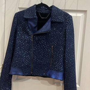 Elie Tahari leather trimmed jacket